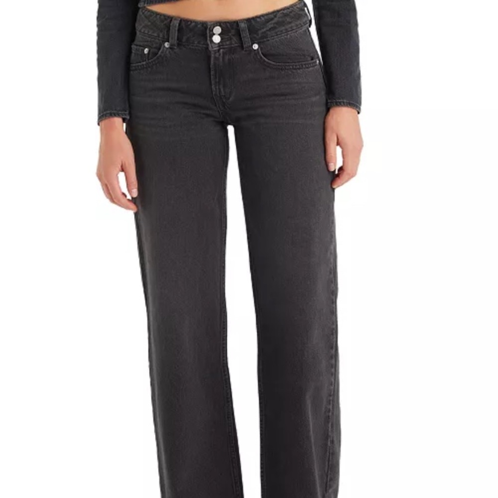 Women's Super-Low Double-Button Relaxed-Fit Denim Jean